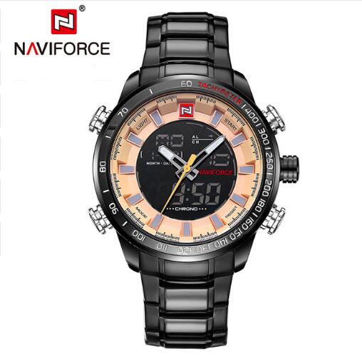 NAVIFORCE Men's Quartz Sport Wristwatch Waterproof