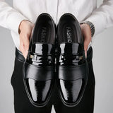 Leather Shoes for Men Wedding Formal Oxfords Business Casual Office Work Shoes for Men Classic Luxury Pointy Men's Dress Shoes