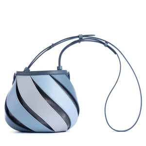 PU Leather Handbag Colorful Stripes  Women Fashion Designer Top-handle Purse Cross body Shoulder Bags