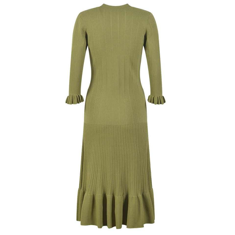 Green Knitted Sweater Dresses for Women