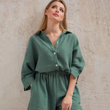 Cotton Pajamas For Women Sets Suit