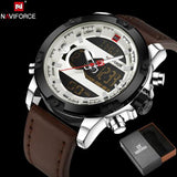 NAVIFORCE Leather Quartz Watch Men's Sport Wristwatch